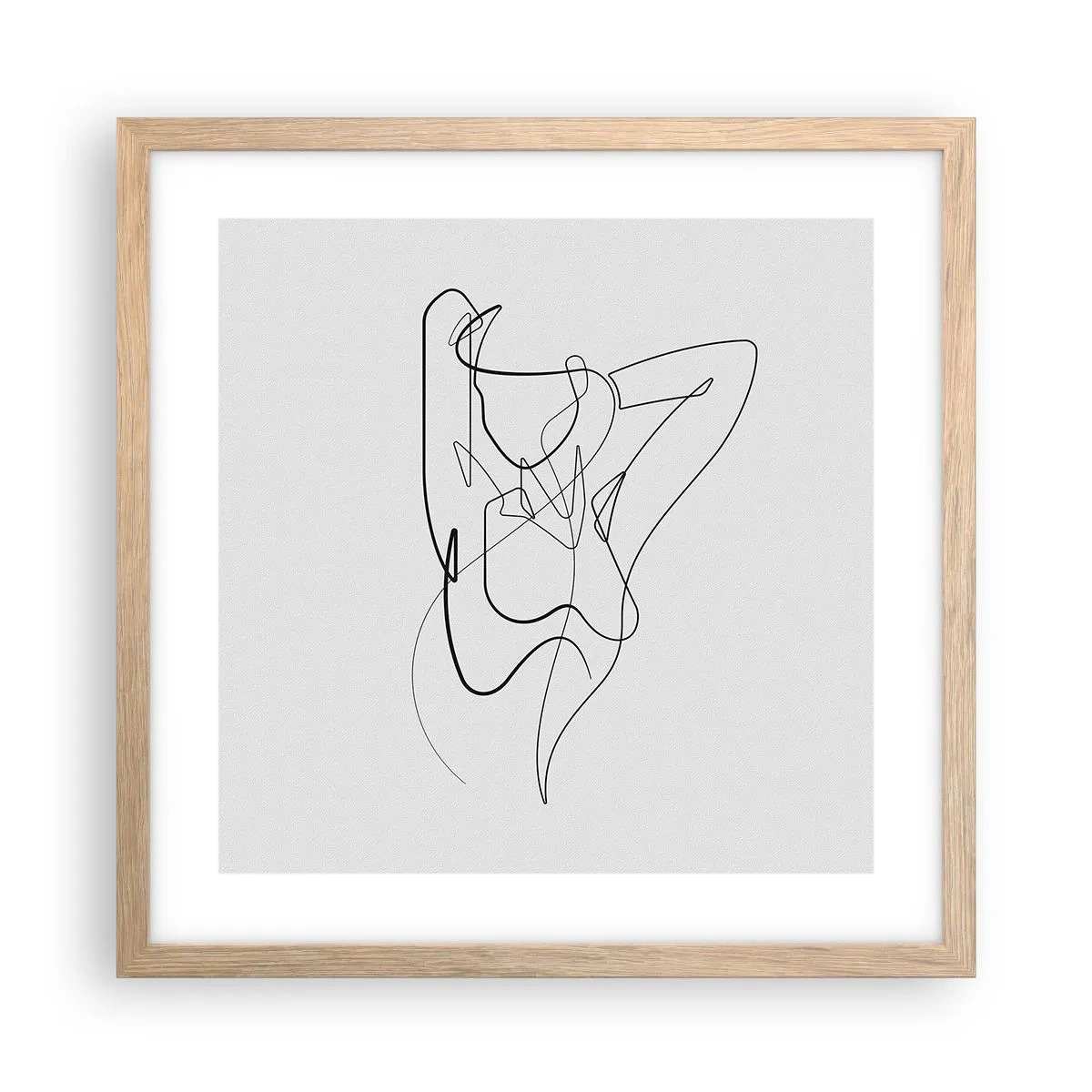 Plakat i ramme af lyst egetræ - Virkelig, hvad er du for en person... - 40x40 cm