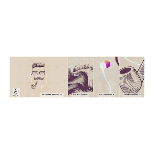 Prøve Fototapet Premium Canvas - En rigtig mand? - Mand, Abstraktion, Rør - 100x30 cm