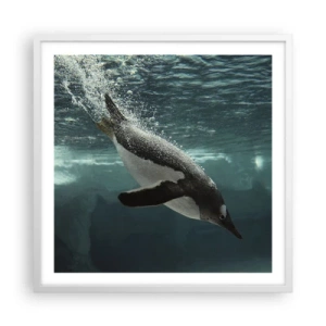 Plakat i hvid ramme - Velkommen til min verden - 60x60 cm