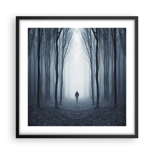 Plakat i sort ramme - Og alt sammen ganske enkelt - 50x50 cm