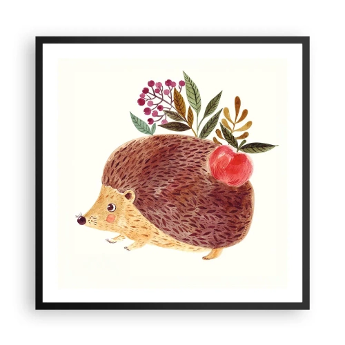 Plakat i sort ramme - Og du kan allerede lide mig - 60x60 cm