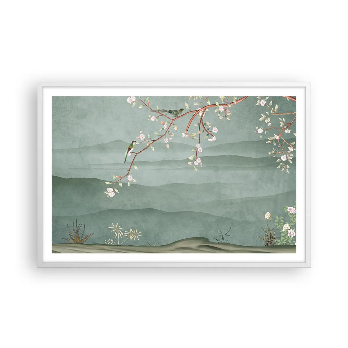 Plakat i hvid ramme - Forår, ah, det er dig - 91x61 cm