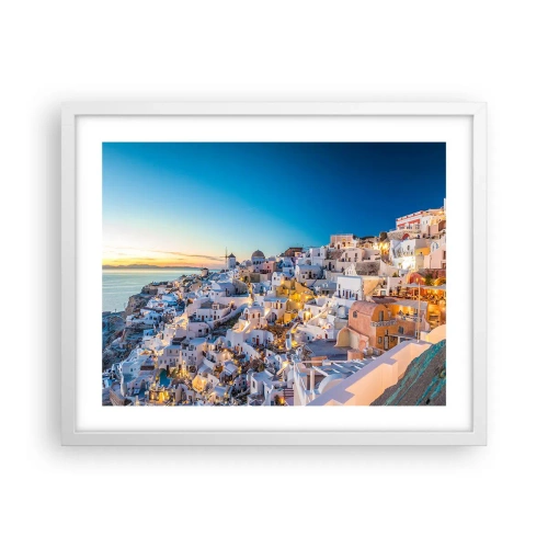 Plakat i hvid ramme - Essensen af græskhed - 50x40 cm