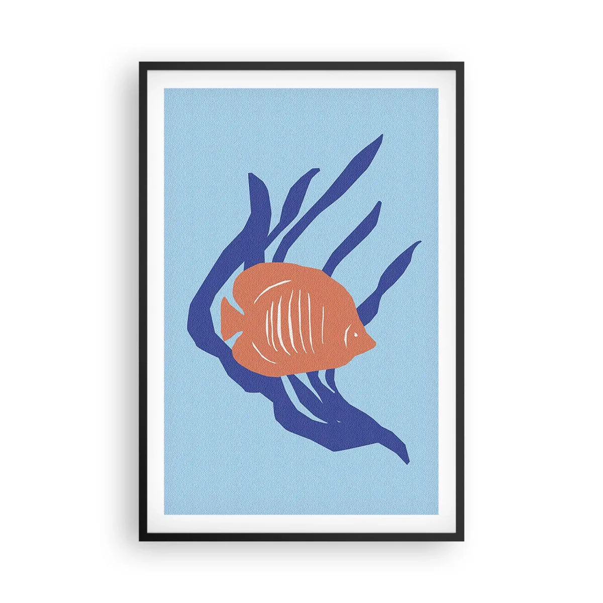 Plakat i sort ramme - Koralvandsbeboer - 61x91 cm