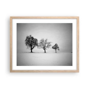 Plakat i ramme af lyst egetræ - Hvad drømmer de om? - 50x40 cm