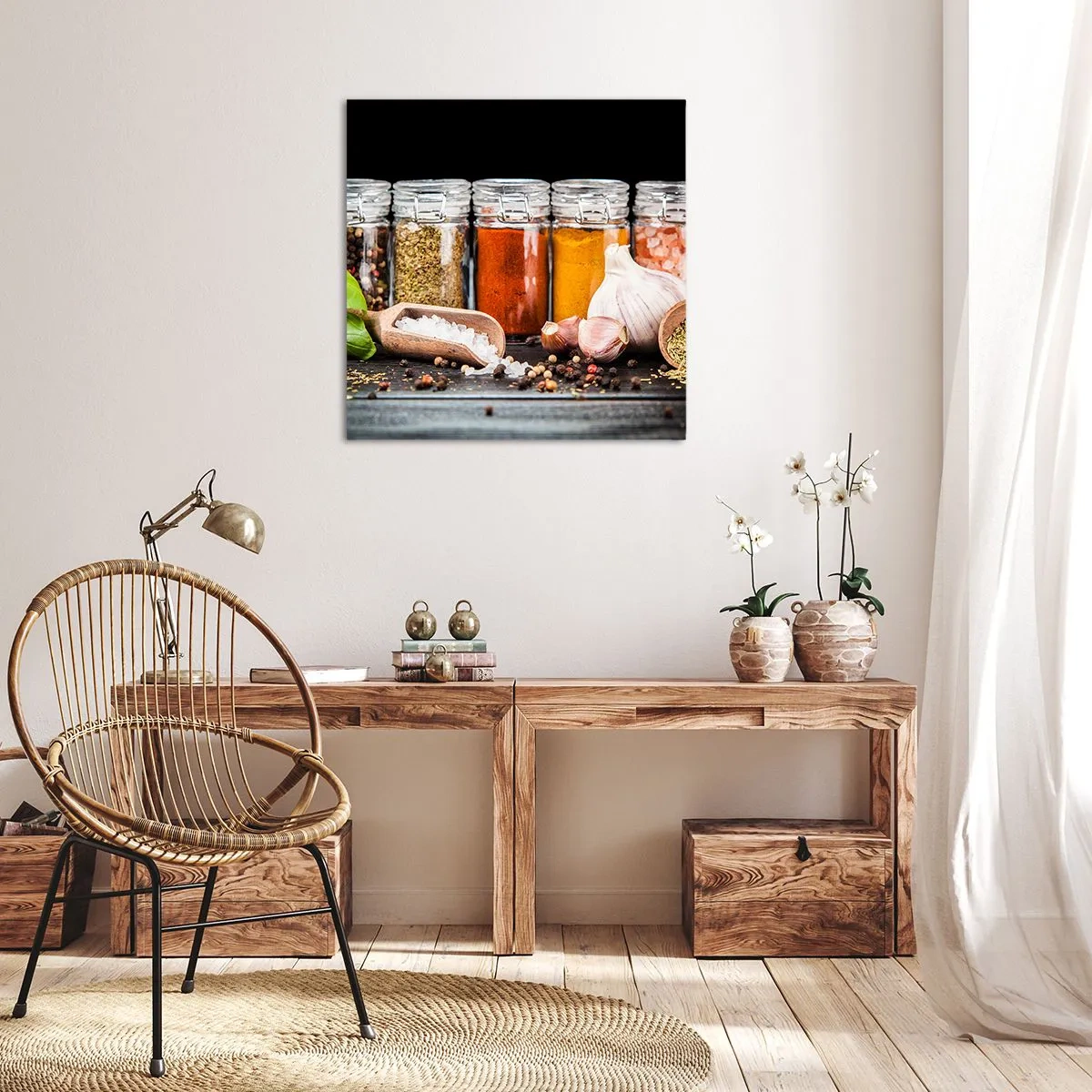 Lærredstryk - Billede på lærred - For at livet kan smages - 50x50 cm