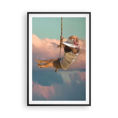 Plakat i sort ramme - Sjov i skyerne - 61x91 cm