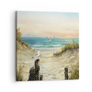 Lærredstryk - Billede på lærred - Vindstille tilbagetog - 70x70 cm