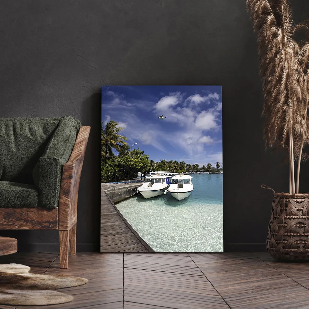 Lærredstryk - Billede på lærred - Og dog findes paradiset - 55x100 cm