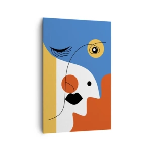 Lærredstryk - Billede på lærred - Dekonstrueret portræt - 80x120 cm