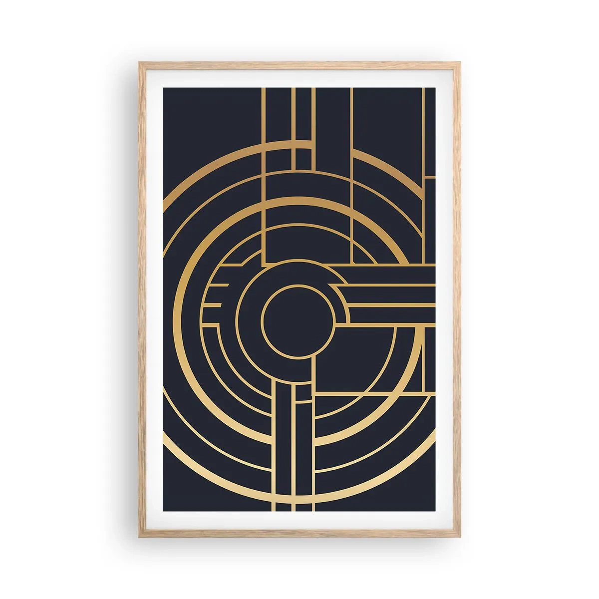 Plakat i ramme af lyst egetræ - At vende tingene på hovedet - 61x91 cm