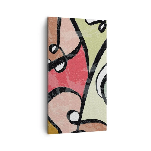 Lærredstryk - Billede på lærred - Pirouetter blandt farver - 45x80 cm