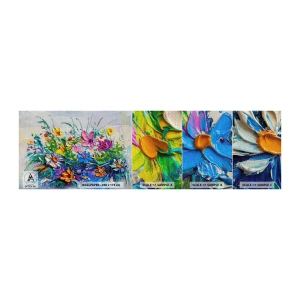 Prøve Fototapet Premium Canvas - Overhovedet ikke et stilleben - Blomster, Buket blomster, Have - 100x30 cm