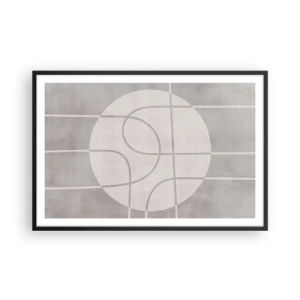 Plakat i sort ramme - Cirkulær og lige frem - 91x61 cm