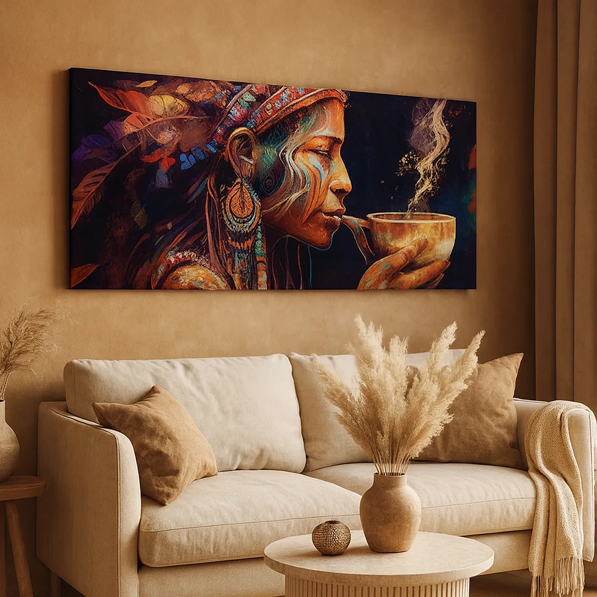 Lærredstryk - Billede på lærred - Et magisk ritual - 30x30 cm