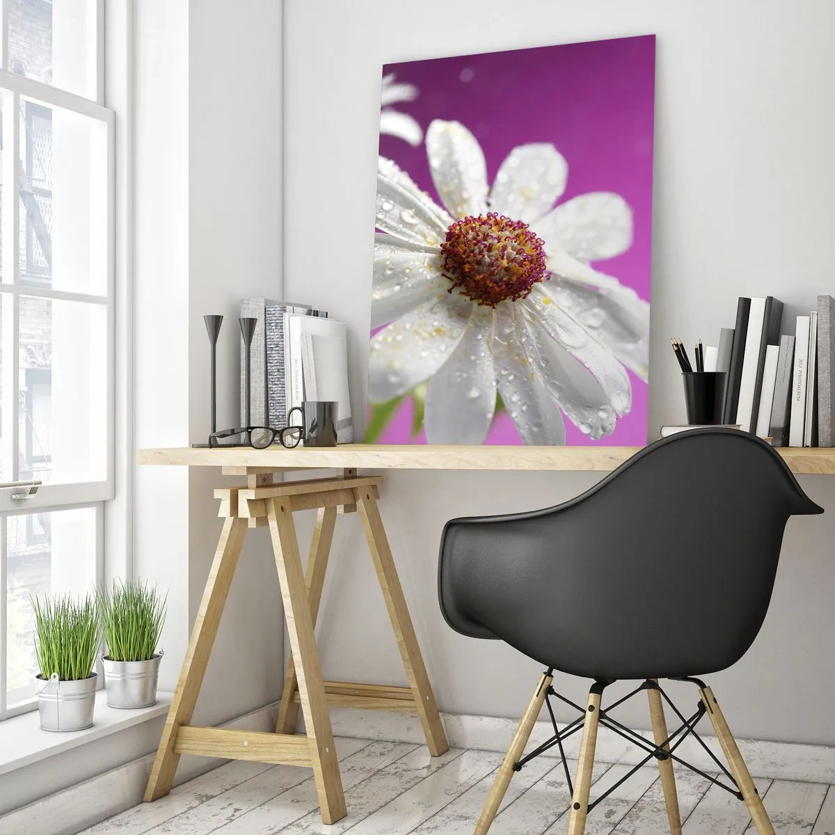 Billede på glas - Beskedent i sin skønhed - 50x70 cm