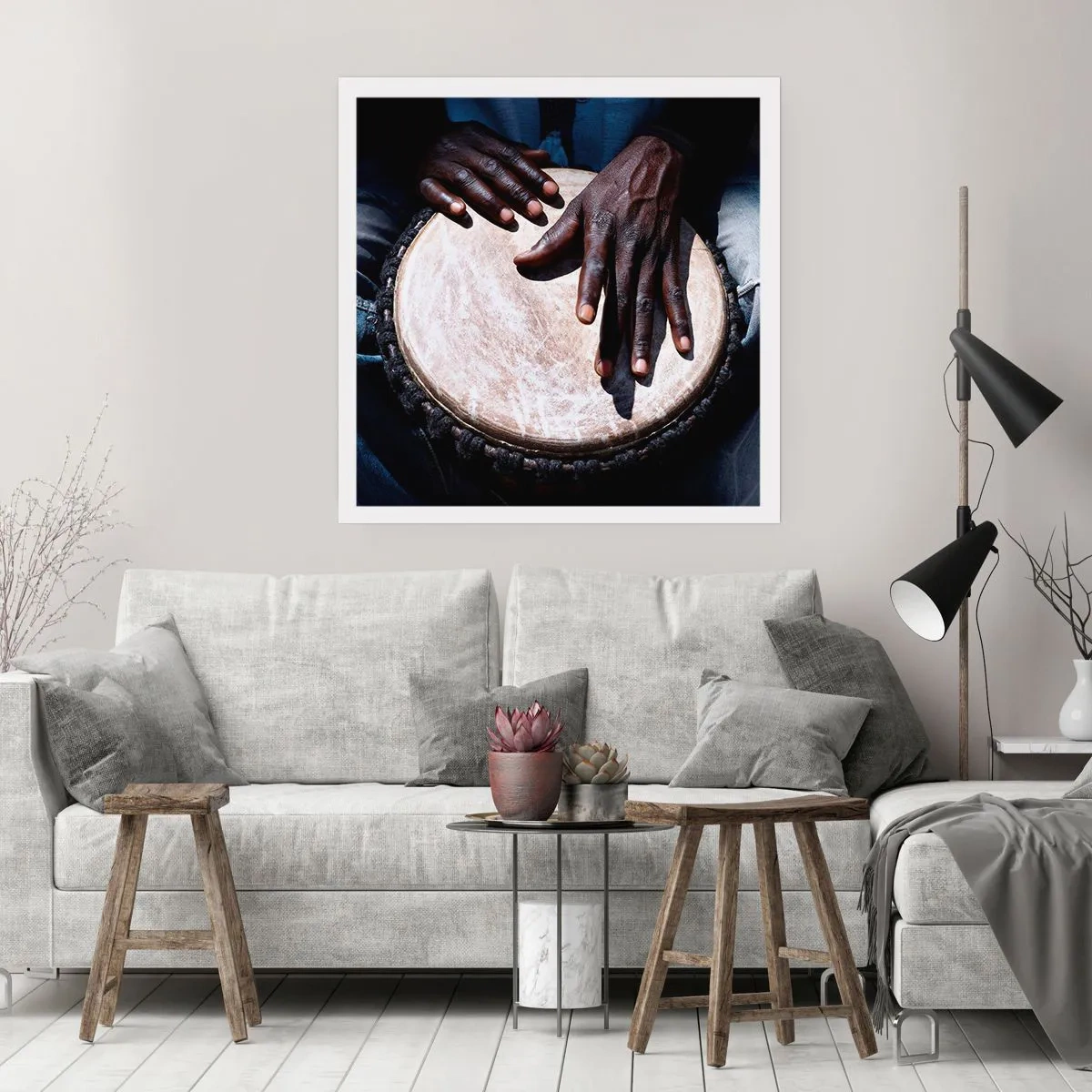 Plakat - Lev i takt med din rytme - 30x30 cm