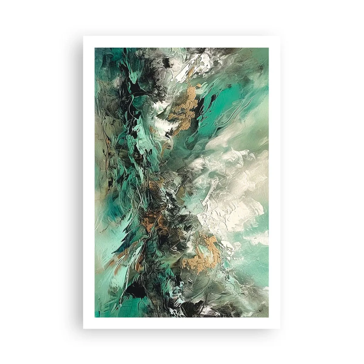 Plakat - Smaragdsort byld - 61x91 cm