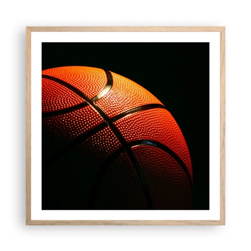 Plakat i ramme af lyst egetræ - Smuk som en planet - 60x60 cm