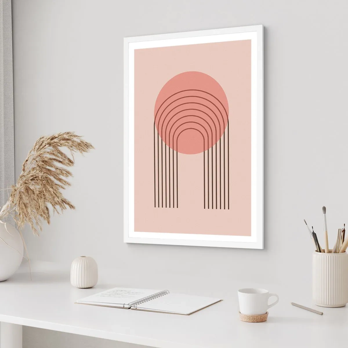 Plakat i hvid ramme - Uimodståelig tiltrækningskraft - 61x91 cm