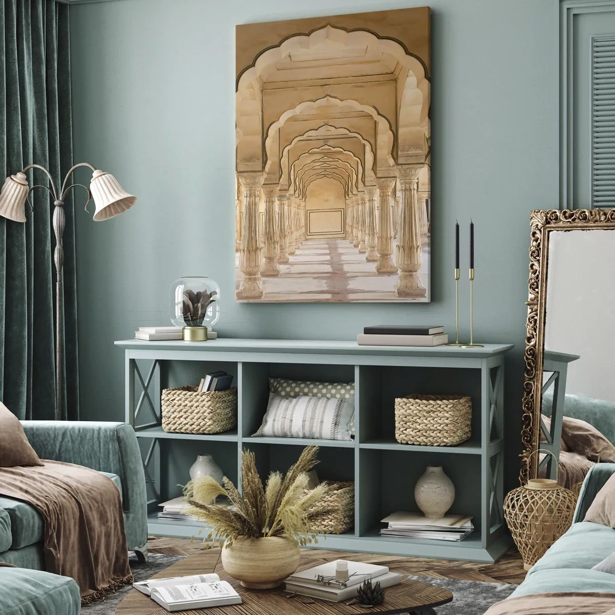 Lærredstryk - Billede på lærred - I maharajaens palads - 55x100 cm