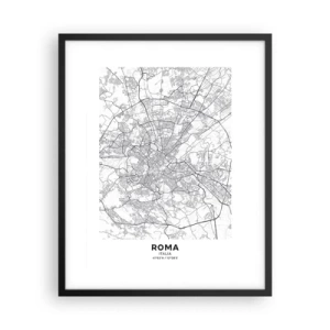 Plakat i sort ramme - Romersk cirkel - 40x50 cm