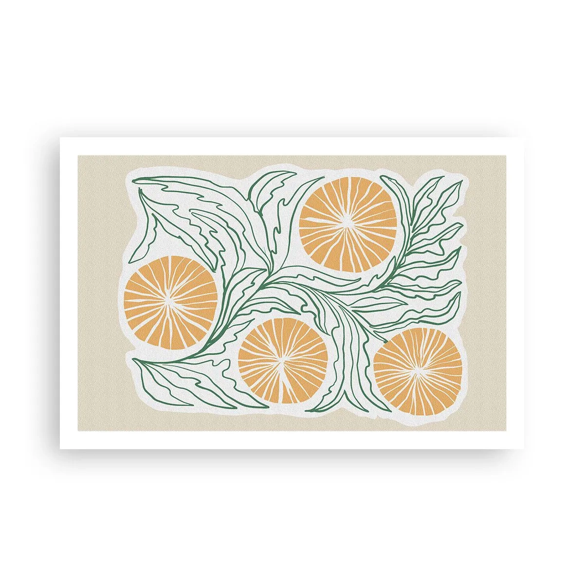 Plakat - Etnisk med et strejf af abstraktion - 91x61 cm