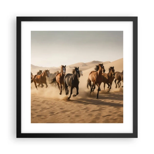 Plakat i sort ramme - Fri som vinden - 40x40 cm