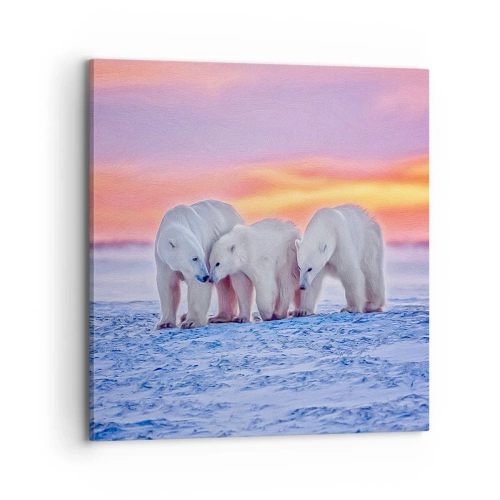 Lærredstryk - Billede på lærred - Familievarme er nok - 70x70 cm