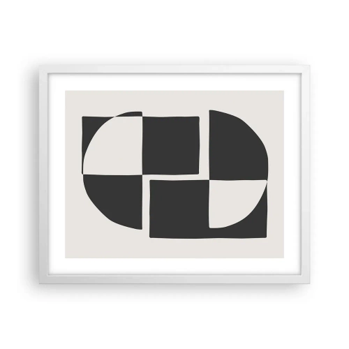 Plakat i hvid ramme - Antitese - syntese - 50x40 cm