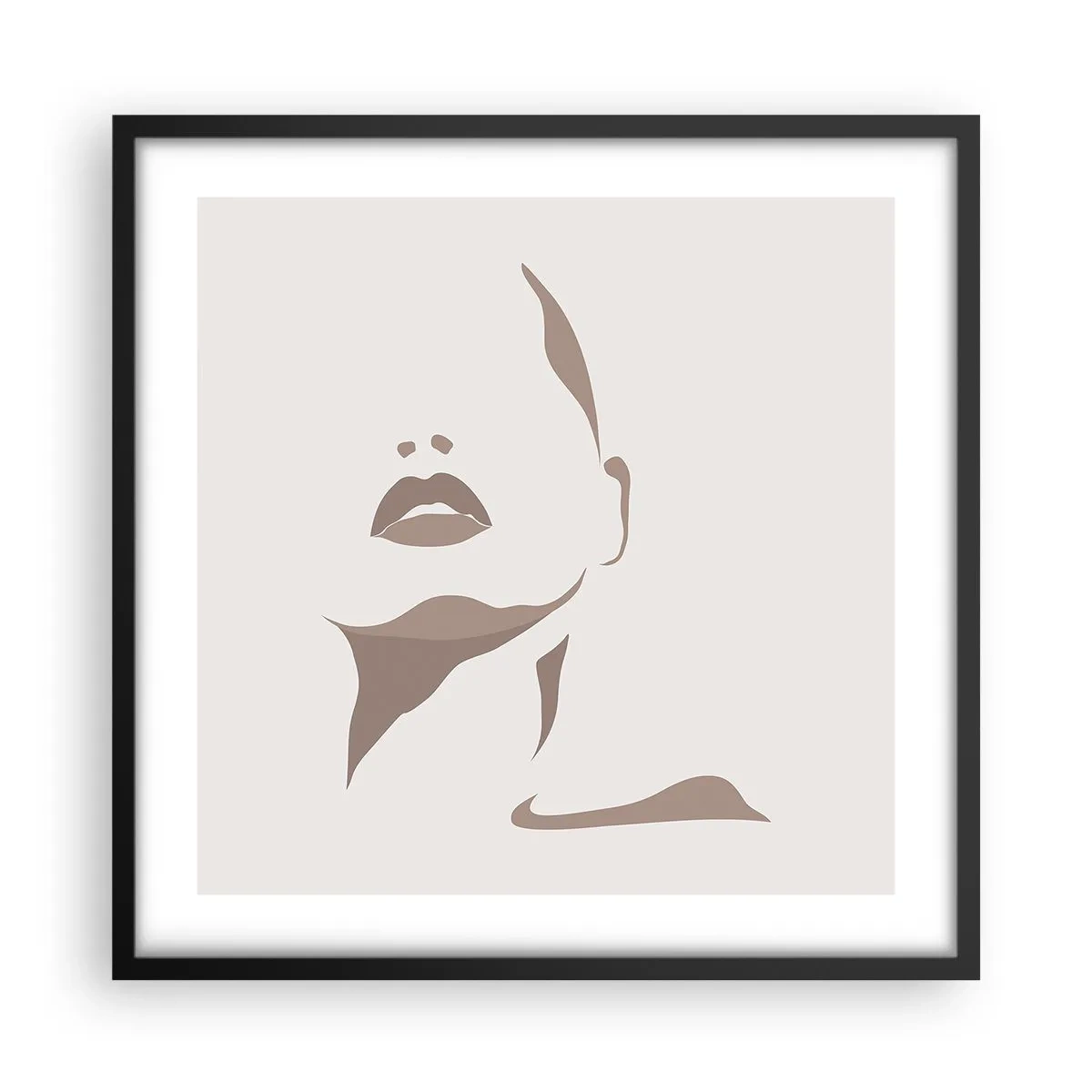 Plakat i sort ramme - Skabt af lys og skygge - 50x50 cm