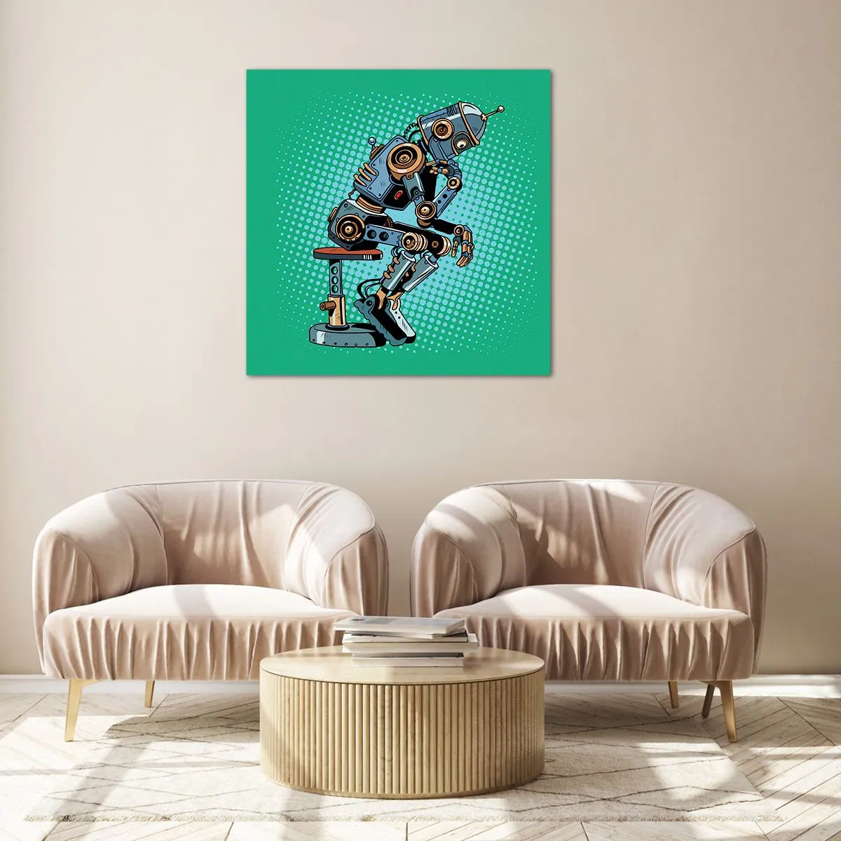 Billede på glas - Over essensen af at være - 60x60 cm