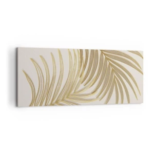 Lærredstryk - Billede på lærred - Gylden palme! - 100x40 cm