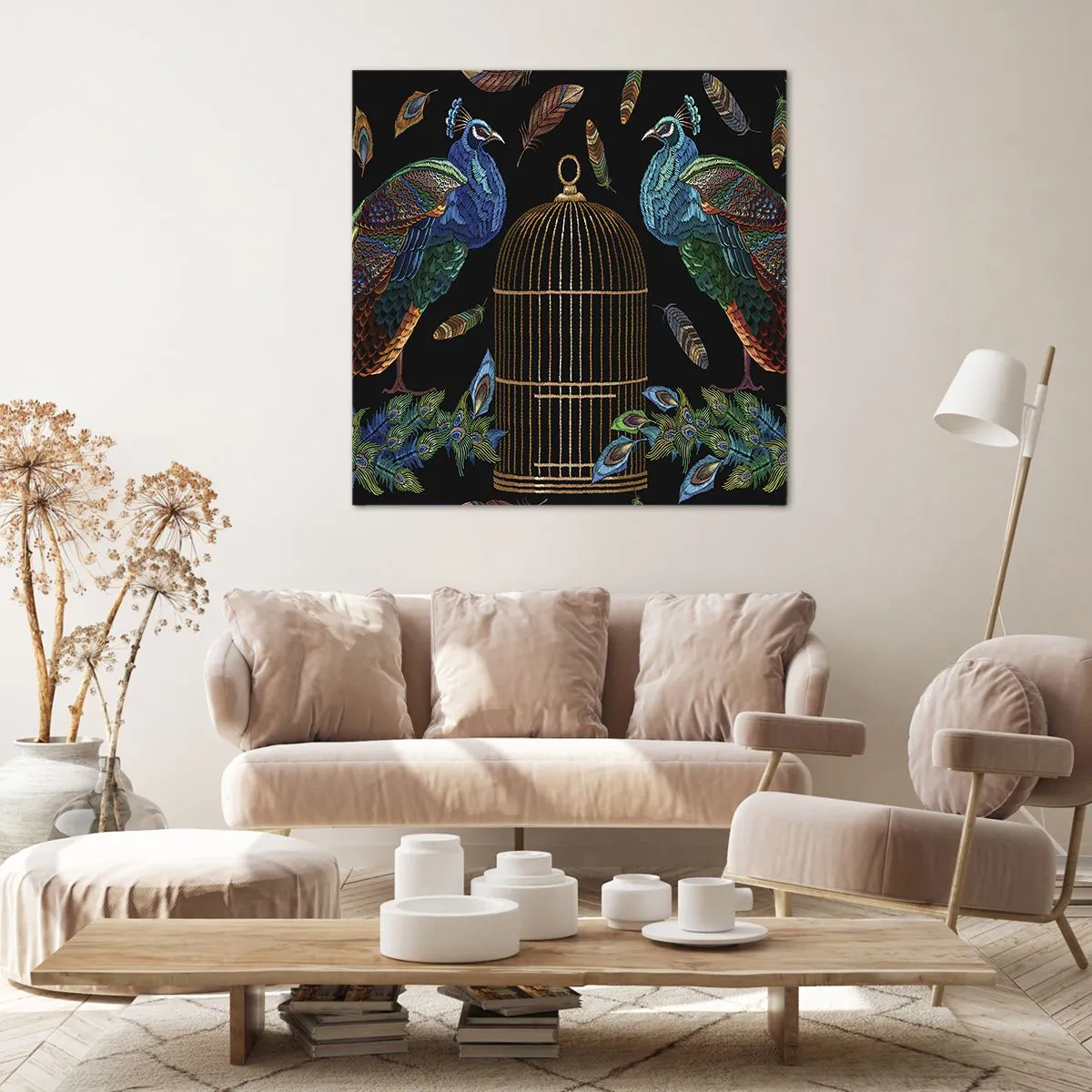 Lærredstryk - Billede på lærred - I kongelige gevandter - 50x50 cm