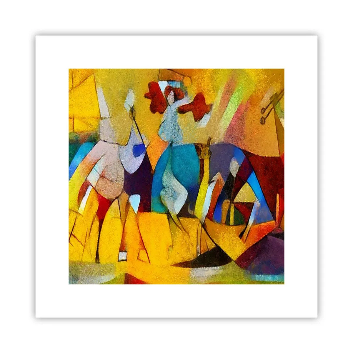 Plakat - Sol - liv - glæde - 30x30 cm