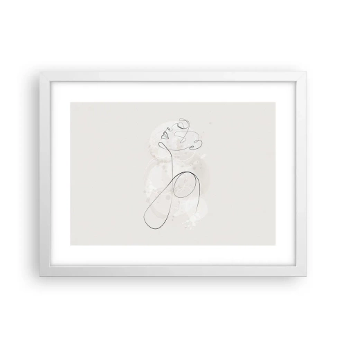 Plakat i hvid ramme - Spiralen af skønhed - 40x30 cm