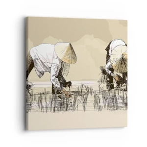 Lærredstryk - Billede på lærred - God høst - 40x40 cm