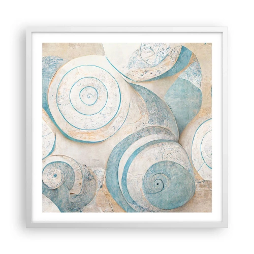 Plakat i hvid ramme - Hvad gemmer skallen på? - 60x60 cm