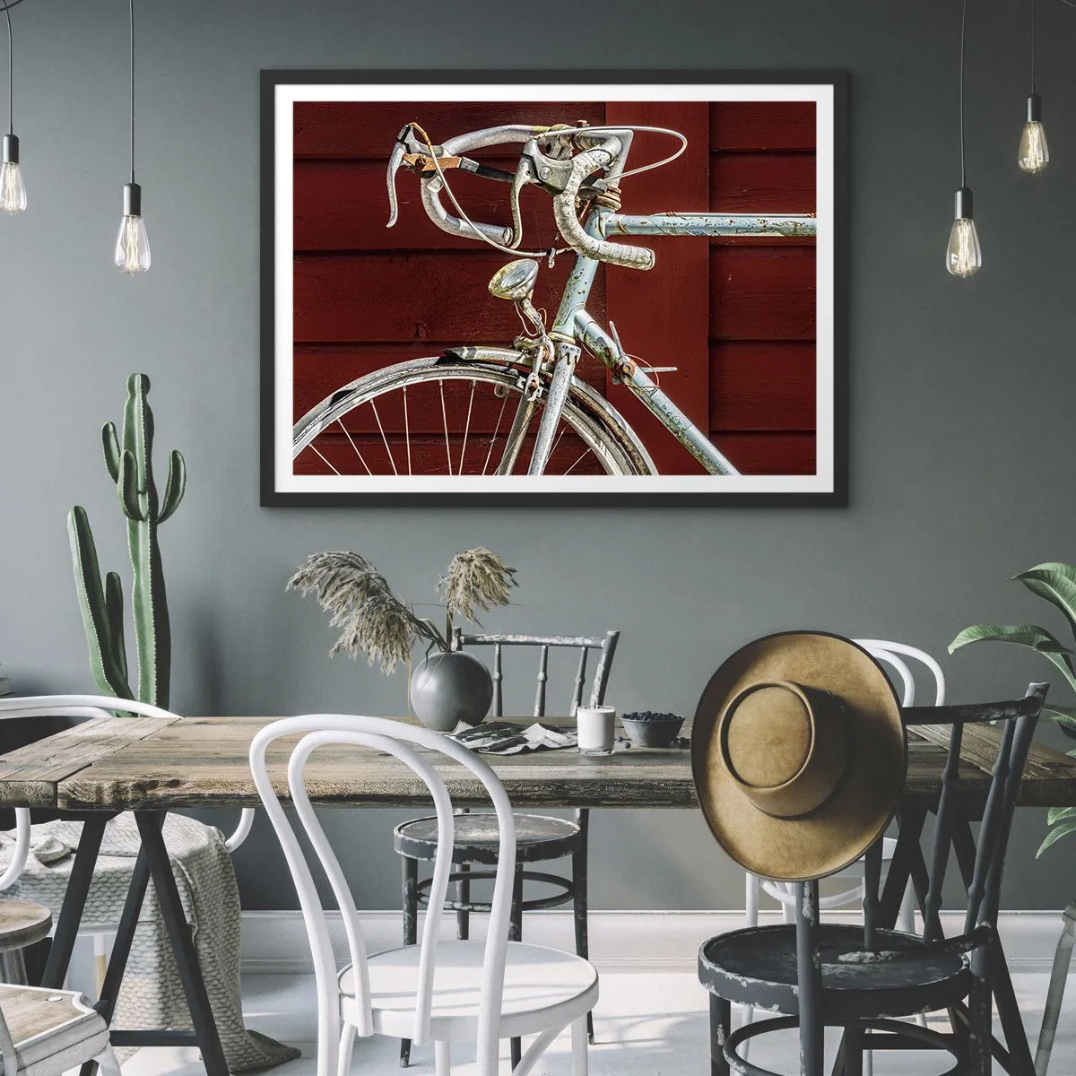 Plakat i sort ramme - Skabt til at sejre - 70x50 cm