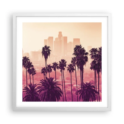 Plakat i hvid ramme - Landskab i Californien - 50x50 cm