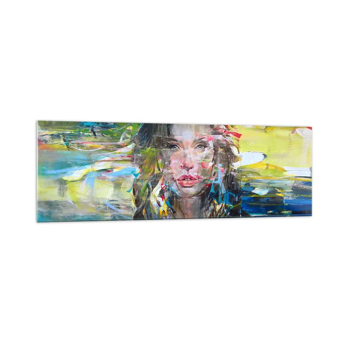 Billede på glas - Bag lufttæppet - 160x50 cm