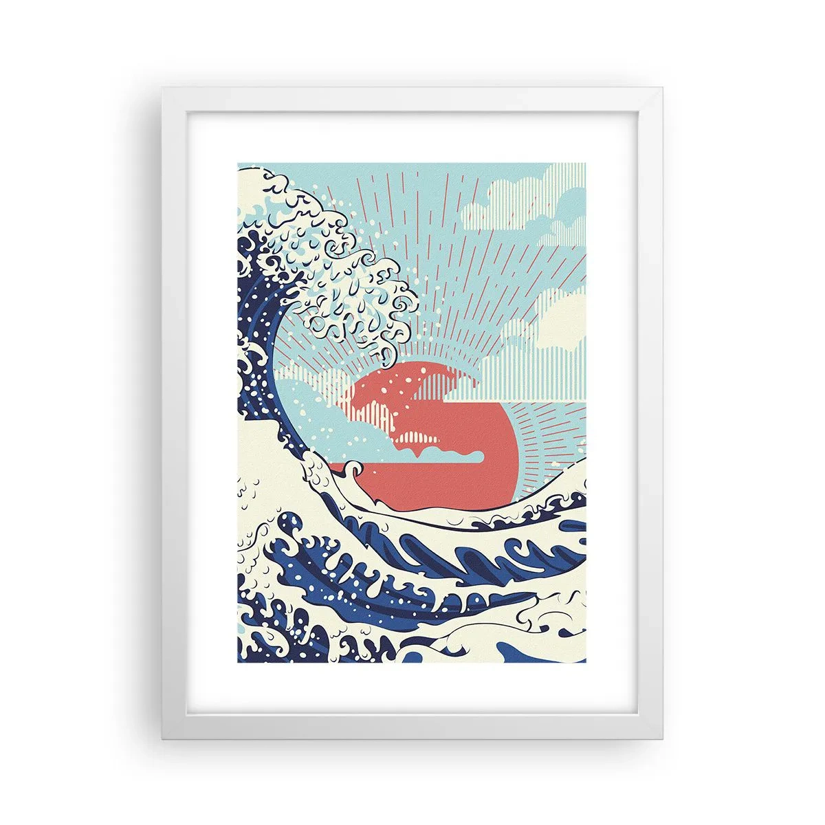 Plakat i hvid ramme - Fra japanske inspirationer - 30x40 cm