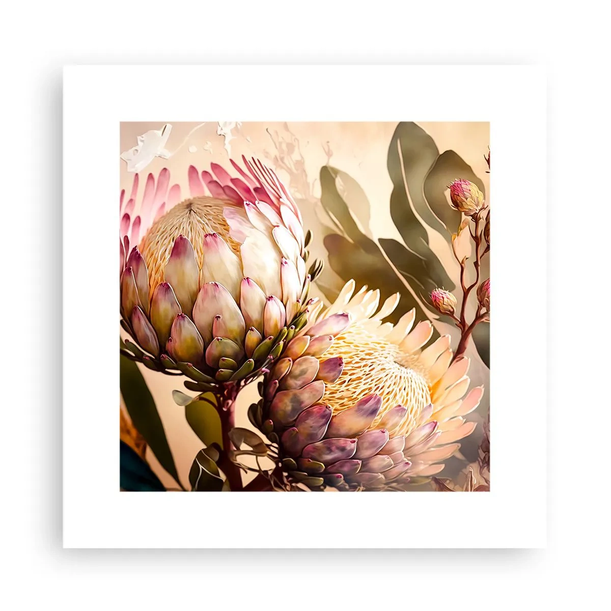 Plakat - Ømt omfavnet - 30x30 cm