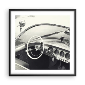 Plakat i sort ramme - Vejr for de rige - 50x50 cm