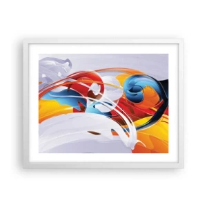 Plakat i hvid ramme - Elementernes dans - 50x40 cm