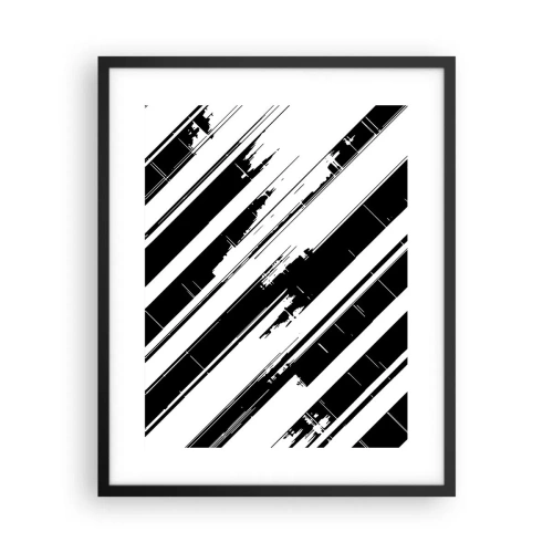 Plakat i sort ramme - Intens og dynamisk komposition - 40x50 cm