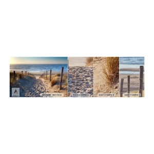 Prøve Fototapet Premium Canvas - Havet brummer, fuglene synger, en vild strand midt i græsset.... - Landskab, Strand, Klitter - 100x30 cm