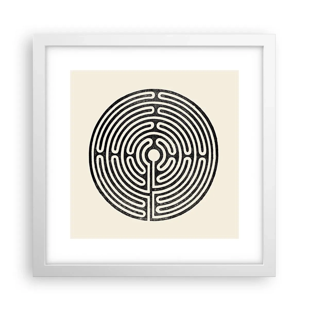 Plakat i hvid ramme - Mystisk orden - 30x30 cm