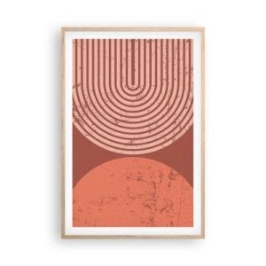 Plakat i ramme af lyst egetræ - Tæt forhold - 61x91 cm