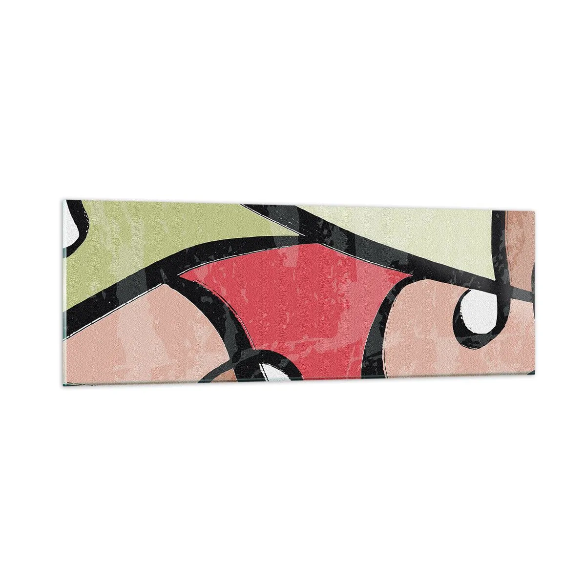 Billede på glas - Pirouetter blandt farver - 90x30 cm